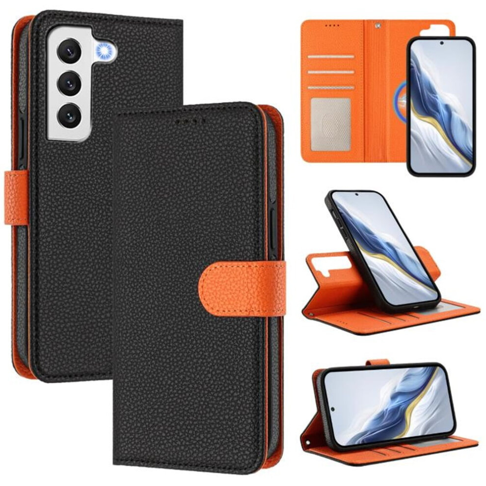 Rfid-Blocking Magnetic Flip Wallet Case With Wrist Strap 974856048151