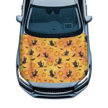 Halloween Car Hood Cover 150x100cm – Universal Fit for Cars, SUVs, Pickups – Removable & Easy Install
