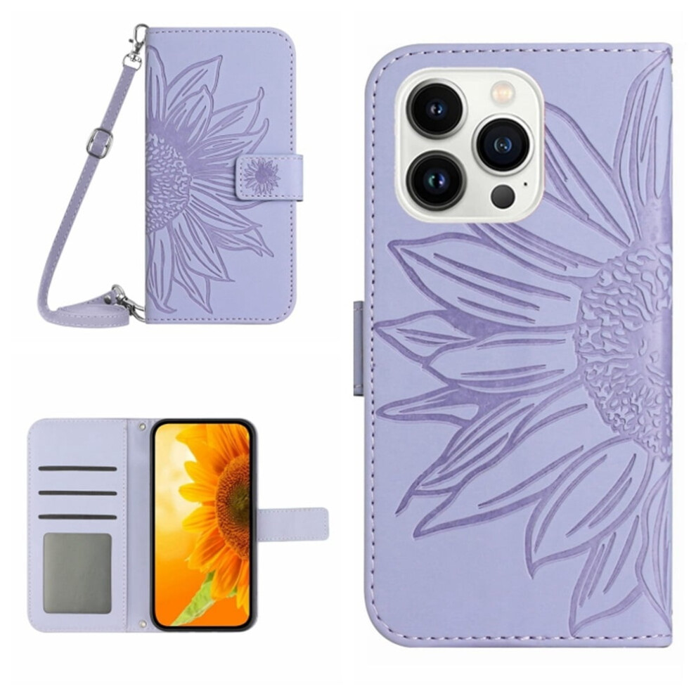 Pu Leather Flip Wallet Case For Iphone 16 Pro Max Purple 974856061617