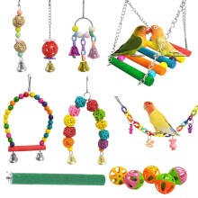 Bird Cage Toy Parakeet Ladder Parrot Bite Toy Kit Bird Toy Accessories