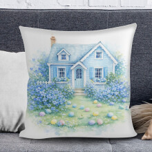 Easter Pillow Cover Farmhouse Square 17.3 inch