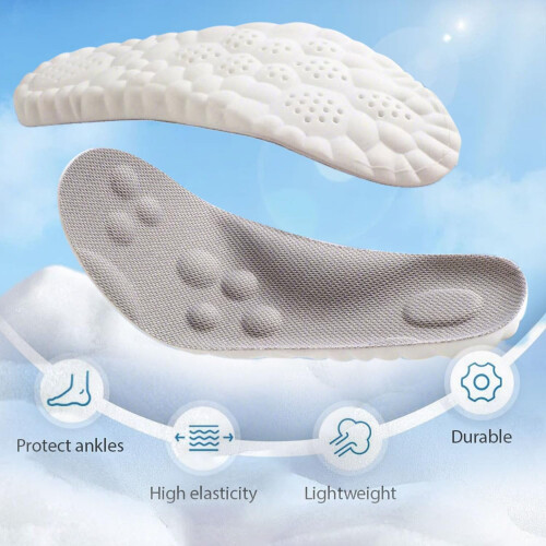 Πάτοι 4D Cloud για άνδρες και γυναίκες – Ενθέματα μασάζ με αφρό μνήμης, αναπνεύσιμη 2