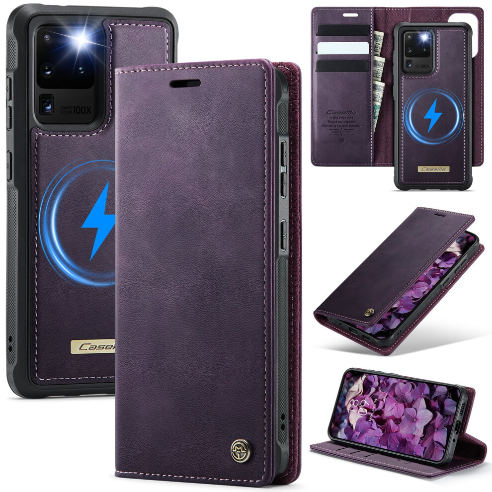 Caseme Wallet Case For Samsung Galaxy S20 Ultra 6.9", Magsafe-Compatible, Rfid-Blocking, Flip Stand, Shockproof, Magnetic & Detachable 9557311950902