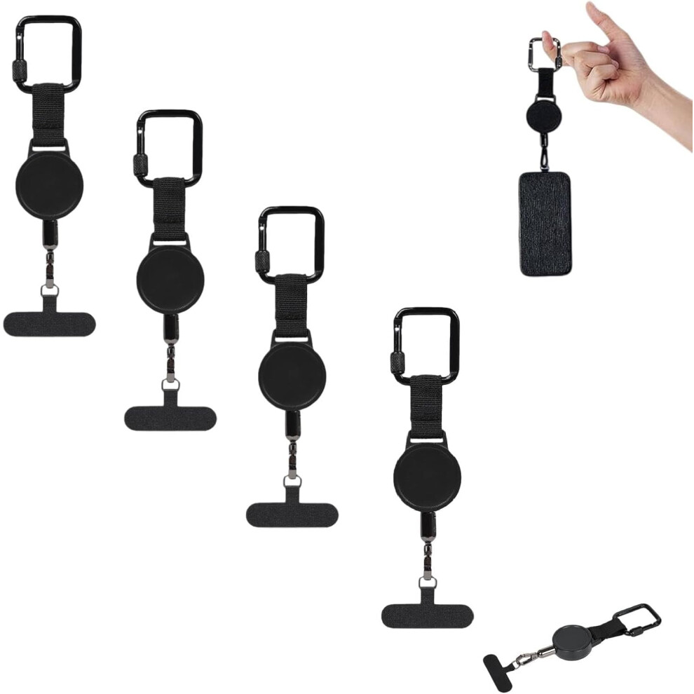 Retractable Anti-Theft Phone Lanyard With Locking Carabiner 301029230134