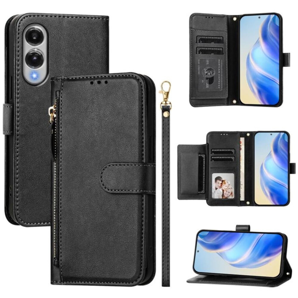 Wallet Case For Samsung Galaxy S25 Edge 5G Leather Black 974856064885