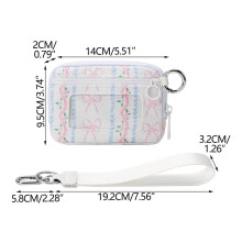 Pochette étanche à motif nœud papillon avec fente transparente pour carte