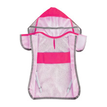 Dog Raincoat Transparent Hood Reflective Trim Adjustable