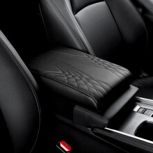 YEPOLERCE Memory Cotton Car Armrest Box Pad, Leather Center Console Cushion for Driving Office Commute & Road Trips