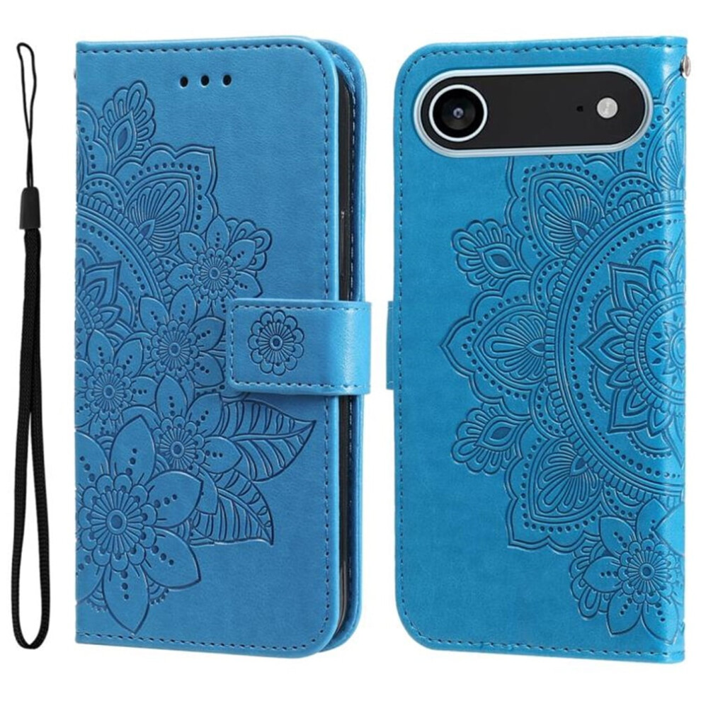 Pu Leather Flip Wallet Case With Magnetic Closure, Card Slots, Hanging RopeâCompatible With Iphone Air 6.5" Blue 9557311952890