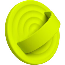 Upgraded Magnetic Phone Grip with Removable Finger Loop – Liquid Silicone, Strong MagSafe-Compatible Attraction, Neon Yellow