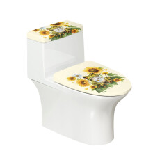 Ensemble de 2 pièces Grenouille Tournesol, housse de toilette à fond élastique avec bord élastique universel
