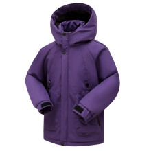 Waterproof Winter Jacket for Boys & Girls 7-17Y, Thermal Insulated Windbreaker Coat with Hooded Design, Solid Color Casual Sportswear Nylon/Spandex