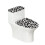 Toilet Lid Cover Polyester Elastic Bottom 1 Pack 1