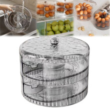 Automatic Rolling Egg Storage Box, Stackable & Transparent Gray, Compatible with Standard Refrigerators