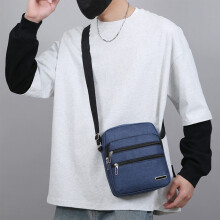 Oxford Waterproof Sling Bag Crossbody Bag for Men Slim Chest Backpack Man Purse Small Shoulder Bag for Travel Hiking(Blue)
