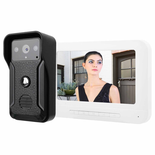 Advanced Video Intercom With IR Night Vision And Waterproof Outdoor Panel, Hands Free Call Function And Remote Door Unlocking For Secure Living 1