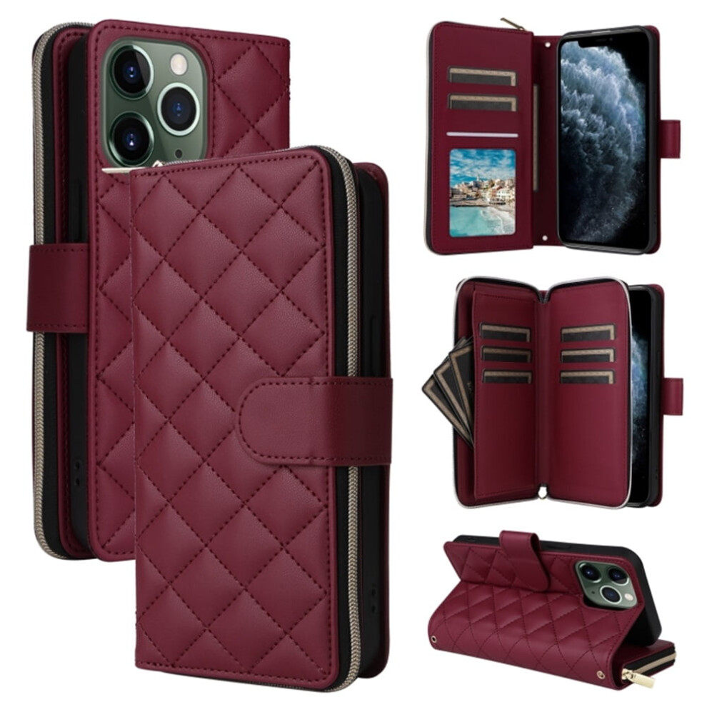Magnetic Flip Wallet Case For Iphone 11 Pro Max Wine Red 913211545867