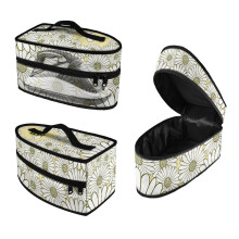 Dustproof Travel Iron Storage Bag Daisy Pattern Design, with Handle and Zipper Handheld Travel Case(Bag Only)