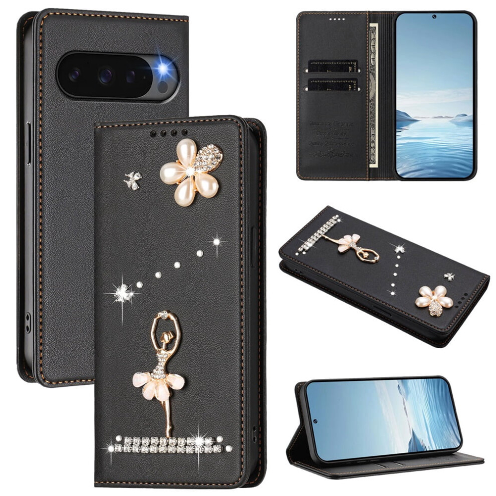 Rfid Blocking Ballet Girl Flip Wallet For Google Pixel 10 913211546413