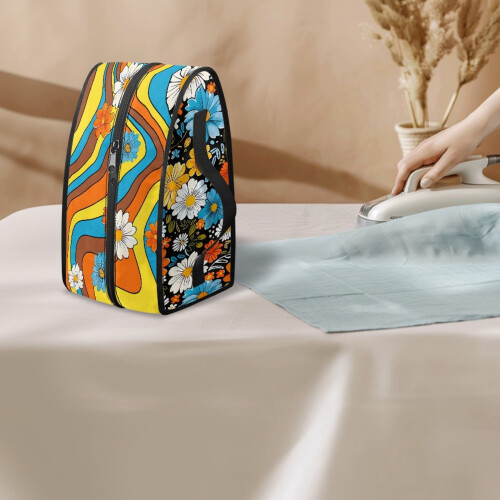 Daisy Pattern Portable Steamer Case Bag with Zipper 2