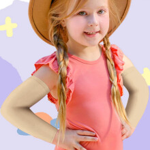 Kids' UV Protection Arm Sleeves – Bright Colors, Elastic, Outdoor Sports, Compatible with Children's Sizes