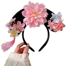 Diadema floral china para mujer