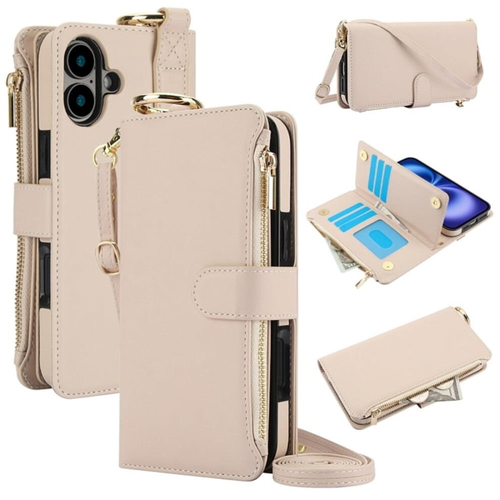 Iphone 16 Plus Magnetic Flip Wallet Case With Zipper Pocket 913211548110