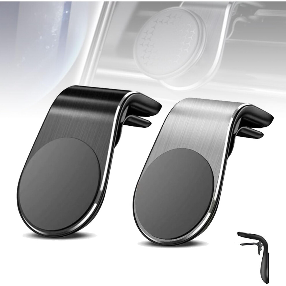 Phone Holder, Mobile Phone Navigation Magnetic Bracket, L Type 360 Rotatable Car Mount Magnet Universal Car Cellphone Holder, For Any Smartphone Black/Silver/Red 9327961722873