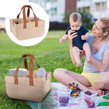 Felts Baby Travel Storage Bag – Portable Changing Table Organizer, Diaper Bag for Diapers, Toys, Bottles, Wipes, Books (38x25.5x18cm)