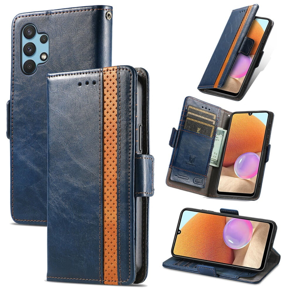 Samsung Galaxy A32 4G Leather Wallet Case Blue 913211547700