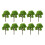 10PC 7/9cm Trees Model Garden Wargame Train Railway Architectural Scenery Layout 9cm 1
