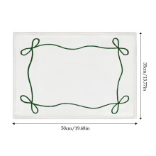 Home, Garden & Tools Kitchen Dining Entertaining Linen Placemats Bow Embroidery Festive Decorations Tablecloth Props, Gifts for Sister, Green