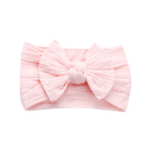 Baby Soft Wide Headbands Elastic Nylon Hair Accessory with Jacquard Bow for Infants Toddlers Gentle Head Wrap