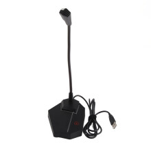 Flexible Gooseneck USB Streaming Microphone Noise Blocking LED Illuminated Base Plug And Play One Touch Mute Compact Design RGB Lighting