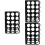3Pcs Durable Black Acrylic Roll Stand Desktop Craft Storage Organizer 7