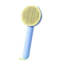 One-Click Cleaning Button Pet Brush Ergonomic Handle Design Self-Cleaning Pet Grooming Brush Suitable for Long Hair Pets Skin-Friendly Design with