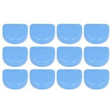 Porta-protetor bucal, estojo para aparelho ortodôntico portátil para uso doméstico, viagens e escritório. Recipiente respirável em plástico ABS