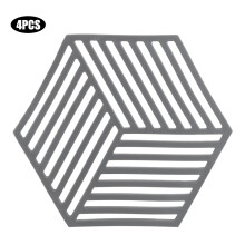 Heat Resistant Metal Trivet, Thickened Tpr Ensures Durability, Ideal For Placing Hot Pots And Pans In Family Kitchens And Restaurants (4Pcs)