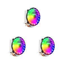 3Stk Universal Kupfer Lüfter CPU Kühlung Geräuscharm