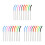 30Pcs Assorted Color Stainless Steel Straws Set Reusable Silicone Tips 1