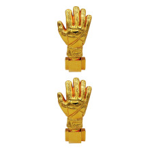 2Stk Goldene Fußballtrophäe Mit Handschuh, Verschleißfest,