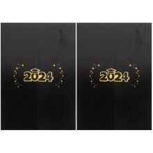 2Stk Dekoratives Graduation Buch Schwarz Zur Gästebuchnutzung