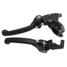 Dirt Bike Folding Clutch Brake Lever Handle Lightweight Alloy Silver 120mm