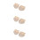 3Paires Chaussures De Danse Beige Demi-Semelle Élastique Pour Ballet 3