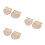 3Paires Chaussures De Danse Beige Demi-Semelle Élastique Pour Ballet 4