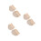 3Paires Chaussures De Danse Beige Demi-Semelle Élastique Pour Ballet 6