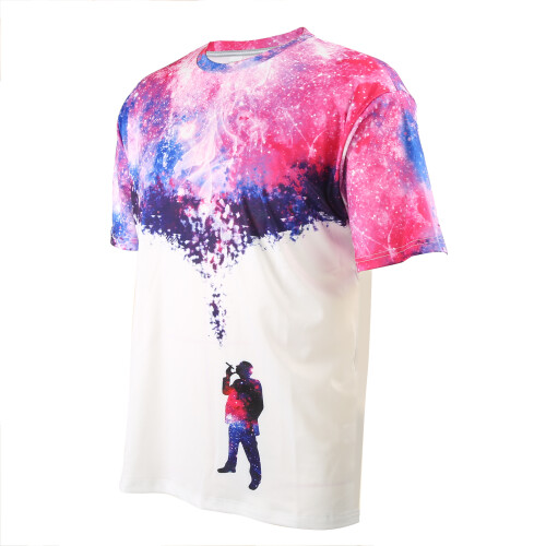 Αναπνεύσιμο T-Shirt με γραφικά 3D, πολύχρωμο μπλουζάκι με στρογγυλή λαιμόκοψη, 2