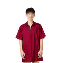 Red Hair Dye Clothes Short Sleeve with Pocket