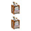 2Pièces Organisateur Bois Marron Multi-Usage Papiers 2