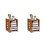 2Pièces Organisateur Bois Marron Multi-Usage Papiers 6